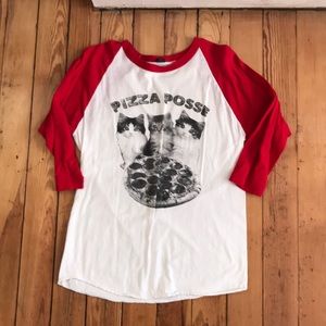 Pizza Posse Kittens Baseball T-shirt